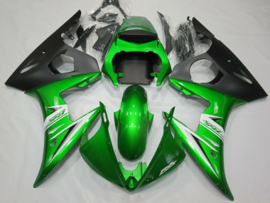 Best Aftermarket 2003-2005 Gloss Green & White Yamaha R6 Fairings