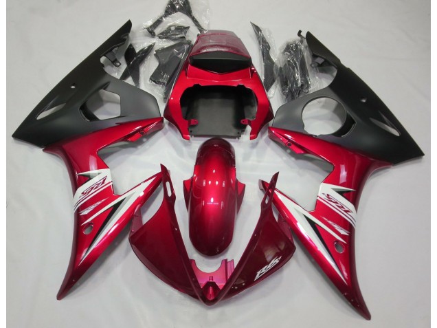2003-2005 Gloss Red & White Yamaha R6 Fairings 2003-2005 Gloss Red & White Yamaha R6 Fairings