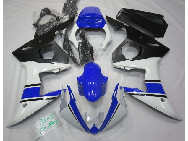 Best Aftermarket 2003-2005 Gloss White and Blue Yamaha R6 Fairings