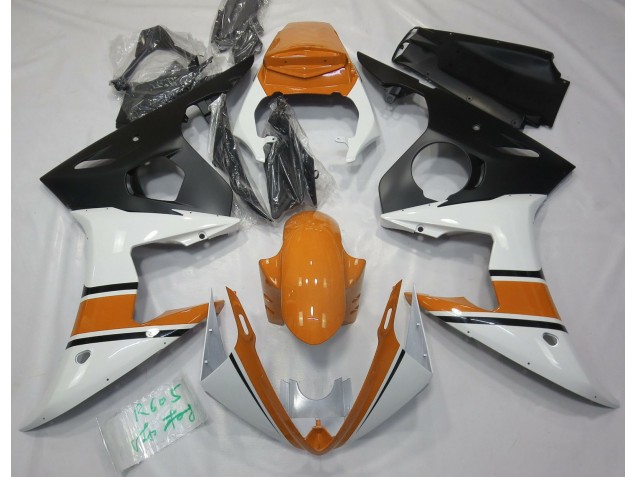 2003-2005 Gloss White and Orange Yamaha R6 Fairings 2003-2005 Gloss White and Orange Yamaha R6 Fairings