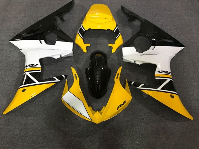 2003-2005 Gloss Yellow & White Yamaha R6 Fairings 2003-2005 Gloss Yellow & White Yamaha R6 Fairings