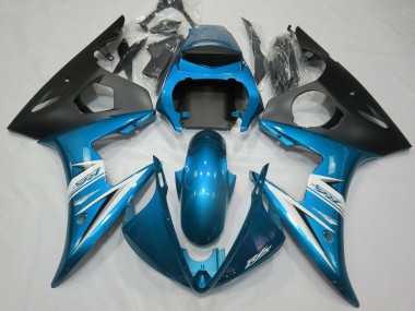 2003-2005 Light Blue & White Yamaha R6 Fairings