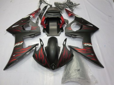 Best Aftermarket 2003-2005 Matte red flame Yamaha R6 Fairings