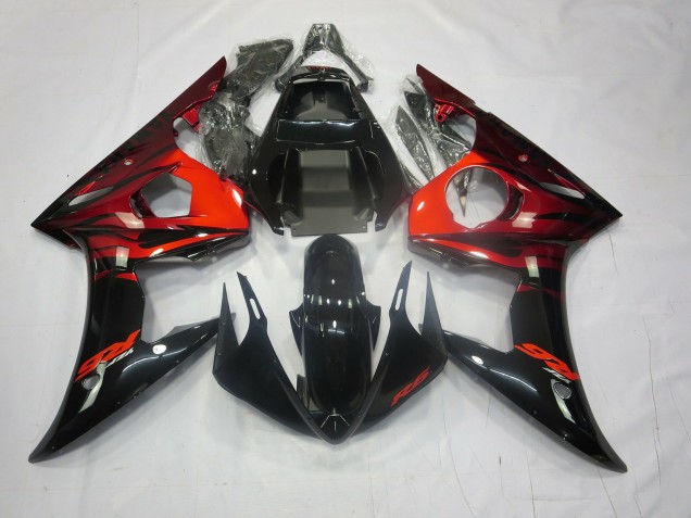 2003-2005 Red and Black Yamaha R6 Fairings 2003-2005 Red and Black Yamaha R6 Fairings