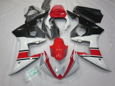 Best Aftermarket 2003-2005 White Red and Black Yamaha R6 Fairings