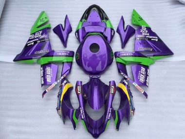 Best Aftermarket 2004-2005 Green Purple Trick Star Kawasaki ZX10R Fairings