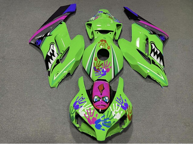 2004-2005 Green and Purple Shark Honda CBR1000RR Fairings 2004-2005 Green and Purple Shark Honda CBR1000RR Fairings