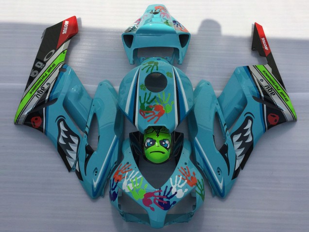2004-2005 Light Blue Shark Honda CBR1000RR Fairings 2004-2005 Light Blue Shark Honda CBR1000RR Fairings
