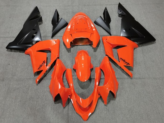 2004-2005 Orange Black Kawasaki ZX10R Fairings 2004-2005 Orange Black Kawasaki ZX10R Fairings
