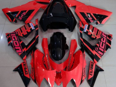 Best Aftermarket 2004-2005 Red and Black & Kawasaki ZX10R Fairings