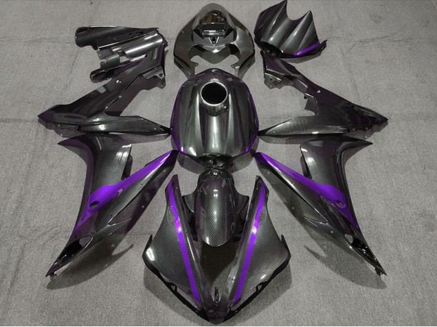 2004-2006 Carbon Style w Purple Yamaha R1 Fairings 2004-2006 Carbon Style w Purple Yamaha R1 Fairings