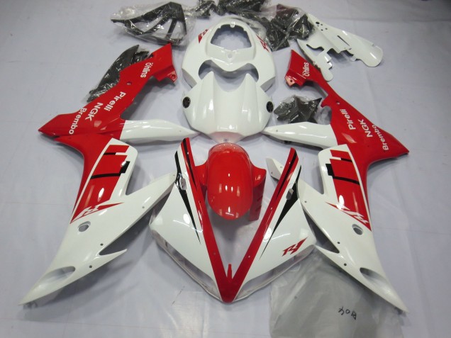 2004-2006 White and Blue Design Yamaha R1 Fairings