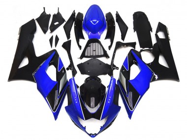 Best Aftermarket 2005-2006 Black and Blue Gloss with silver Suzuki GSXR 1000 Fairings