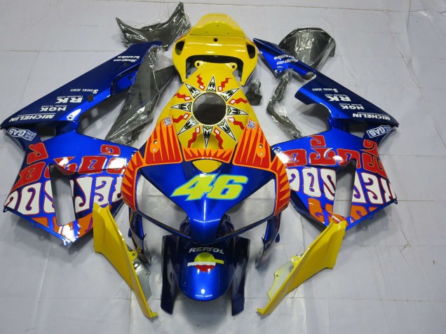 2005-2006 Custom Blue Rossi Honda CBR600RR Fairings