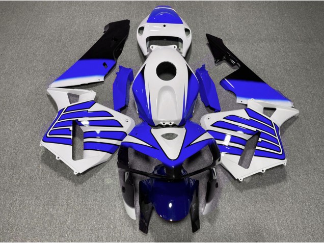 2005-2006 Dark Blue and White Wings Honda CBR600RR Fairings 2005-2006 Dark Blue and White Wings Honda CBR600RR Fairings
