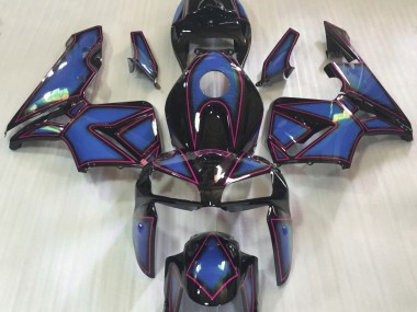2005-2006 Deep Blue & Pink Outline Honda CBR600RR Fairings