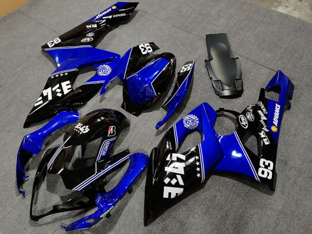 2005-2006 Gloss Blue and Black Custom Suzuki GSXR 1000 Fairings 2005-2006 Gloss Blue and Black Custom Suzuki GSXR 1000 Fairings