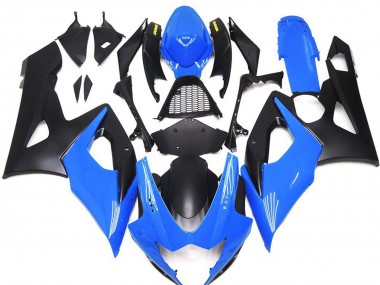 Best Aftermarket 2005-2006 Gloss Blue with Yellow Suzuki GSXR 1000 Fairings