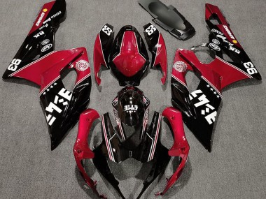 2005-2006 Gloss Red and Black Custom Suzuki GSXR 1000 Fairings