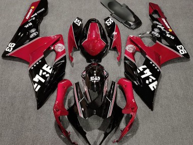 Best Aftermarket 2005-2006 Gloss Red and Black Custom Suzuki GSXR 1000 Fairings