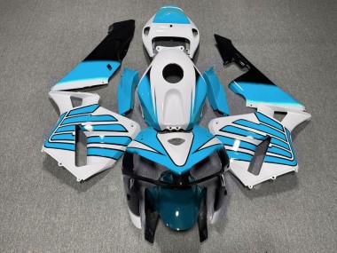 2005-2006 Light Blue and White Wings Honda CBR600RR Fairings