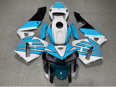 2005-2006 Light Blue and White Wings Honda CBR600RR Fairings