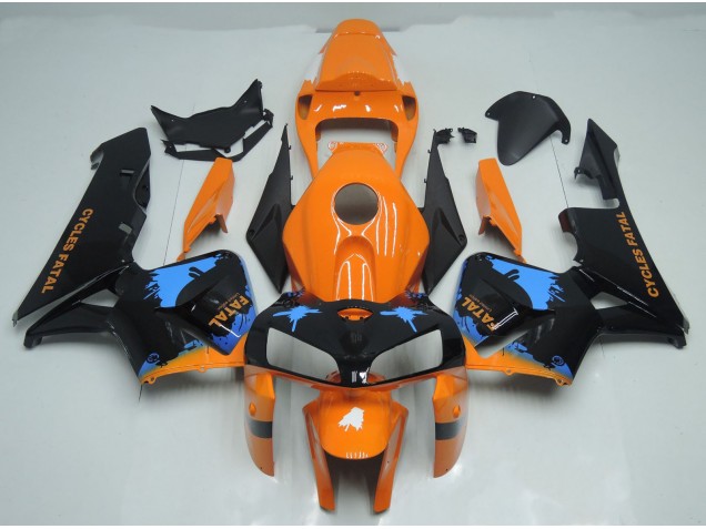 2005-2006 Orange and Black Splatter Honda CBR600RR Fairings