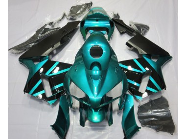 2005-2006 Teal & Gloss Black Design Honda CBR600RR Fairings