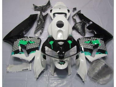 2005-2006 Turquoise Splatter on Gloss Black Honda CBR600RR Fairings