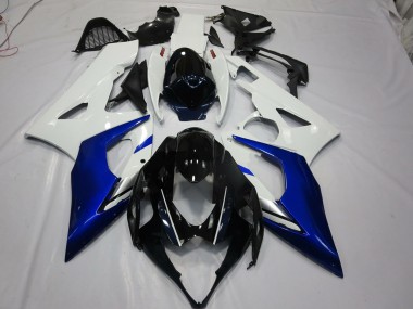 2005-2006 White and Blue Suzuki GSXR 1000 Fairings