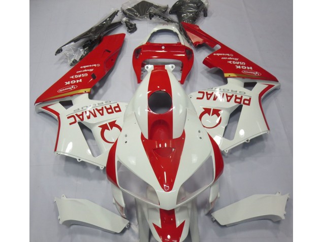 2005-2006 White and Red Custom Honda CBR600RR Fairings 2005-2006 White and Red Custom Honda CBR600RR Fairings