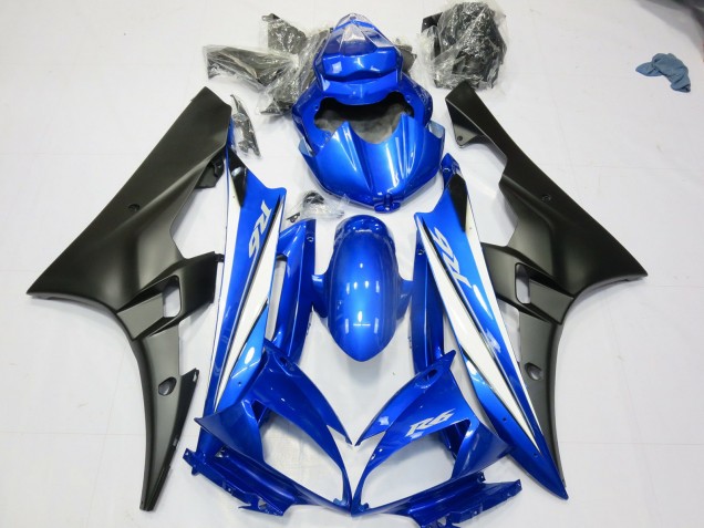2006-2007 Blue Matte Black Yamaha R6 Fairings 2006-2007 Blue Matte Black Yamaha R6 Fairings