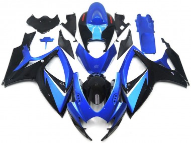 2006-2007 Blue and Black Special With Red Decals Suzuki GSXR 600-750 Fairings