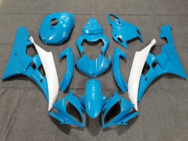 2006-2007 Blue and White with Pearl Yamaha R6 Fairings 2006-2007 Blue and White with Pearl Yamaha R6 Fairings