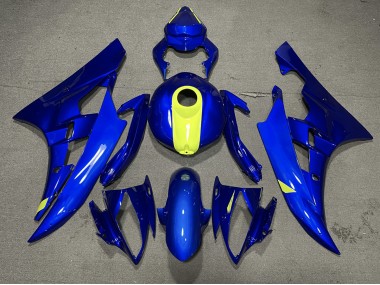 2006-2007 Gloss Blue & High Vis Yellow Yamaha R6 Fairings