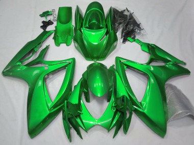 2006-2007 Gloss Green Plain Suzuki GSXR 600-750 Fairings