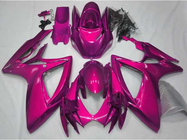 2006-2007 Gloss Pink Plain Suzuki GSXR 600-750 Fairings