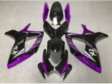 2006-2007 Gloss Purple and Black Design Suzuki GSXR 600-750 Fairings