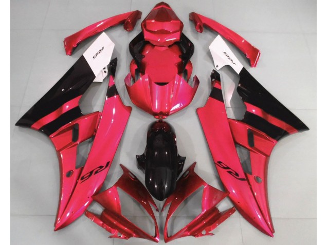 2006-2007 Gloss Red and Black Yamaha R6 Fairings