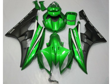 2006-2007 Green Black and White Yamaha R6 Fairings