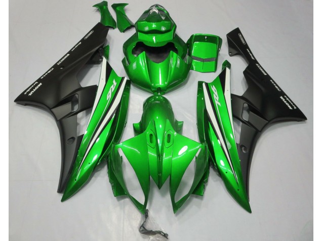 2006-2007 Green Black and White Yamaha R6 Fairings 2006-2007 Green Black and White Yamaha R6 Fairings