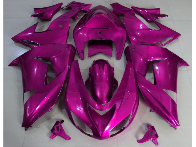 2006-2007 Hot Pink Plain Kawasaki ZX10R Fairings 2006-2007 Hot Pink Plain Kawasaki ZX10R Fairings