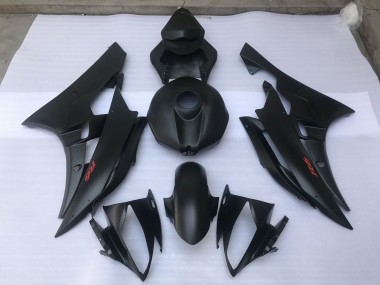 Best Aftermarket 2006-2007 Matte Black Plain Yamaha R6 Fairings