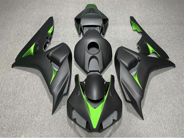 2006-2007 Matte Black and Green Honda CBR1000RR Fairings 2006-2007 Matte Black and Green Honda CBR1000RR Fairings
