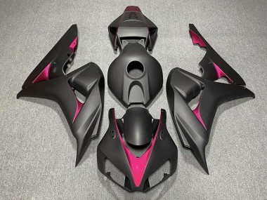 2006-2007 Matte Black and Pink Honda CBR1000RR Fairings