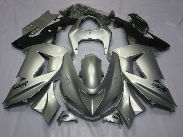 2006-2007 Silver Kawasaki ZX10R Fairings 2006-2007 Silver Kawasaki ZX10R Fairings
