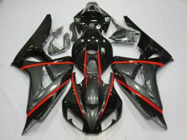 2006-2007 Silver and Black Honda CBR1000RR Fairings