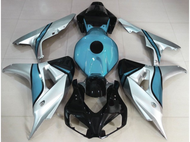 2006-2007 Silver and Light Blue Custom Honda CBR1000RR Fairings 2006-2007 Silver and Light Blue Custom Honda CBR1000RR Fairings