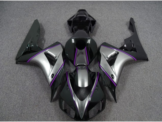 2006-2007 Silver with Dark Purple Pin Stripe Honda CBR1000RR Fairings 2006-2007 Silver with Dark Purple Pin Stripe Honda CBR1000RR Fairings