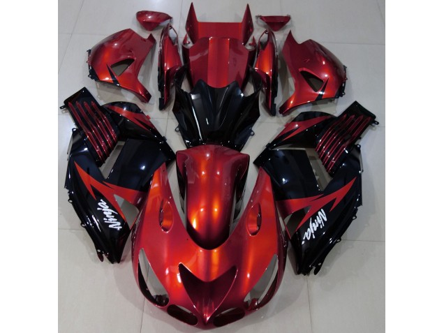 Best Aftermarket 2006-2011 Gloss Red and Black Kawasaki ZX14R Fairings